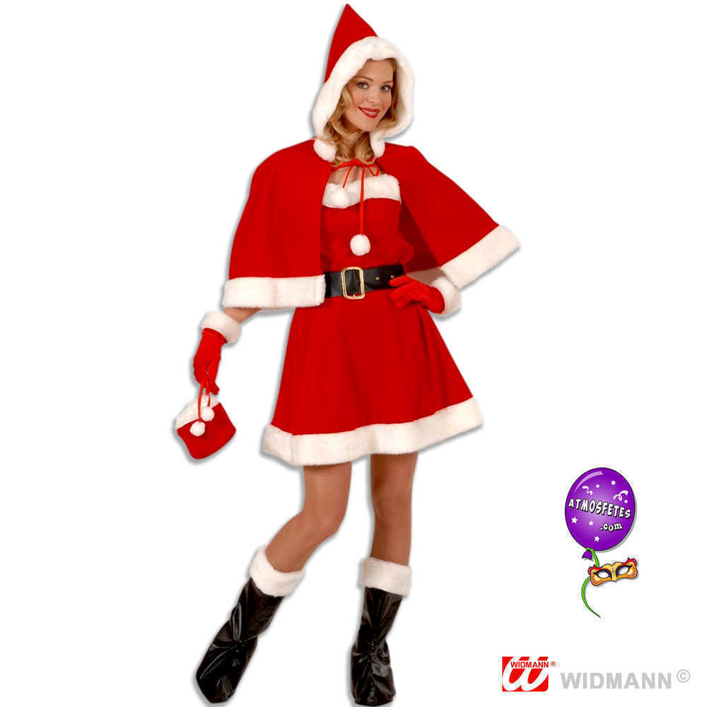 Costume de Mère Noël capeline luxe (6 pièces) Atmosfêtes