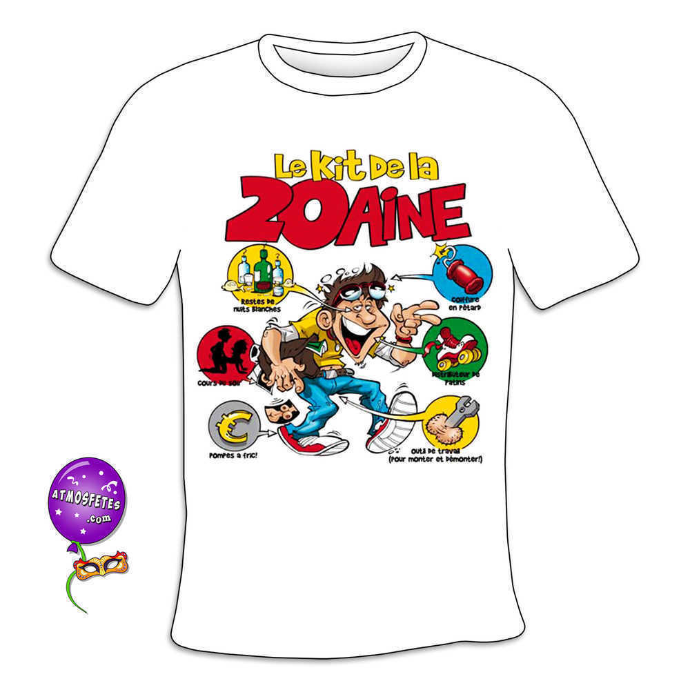 Tee-shirt humour homme kit de la vingtaine