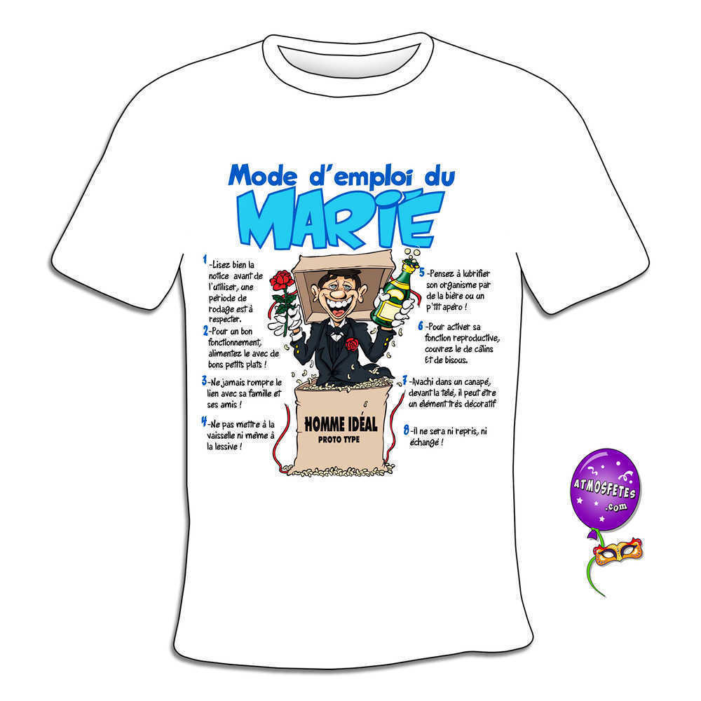 Tee-shirt cadeau drole mariage le meme