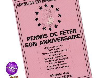 Permis de fêter son anniversaire (grand format) - Atmosfêtes