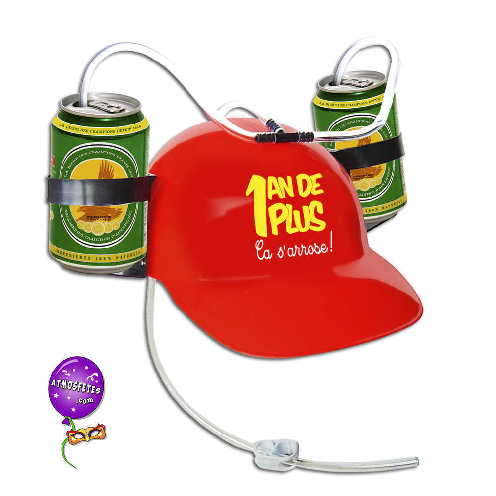 Casque anti-soif anniversaire un an de plus - Atmosfêtes