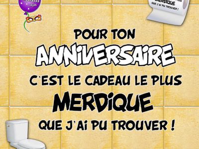 Papier WC humour - Anniversaire cadeau merdique