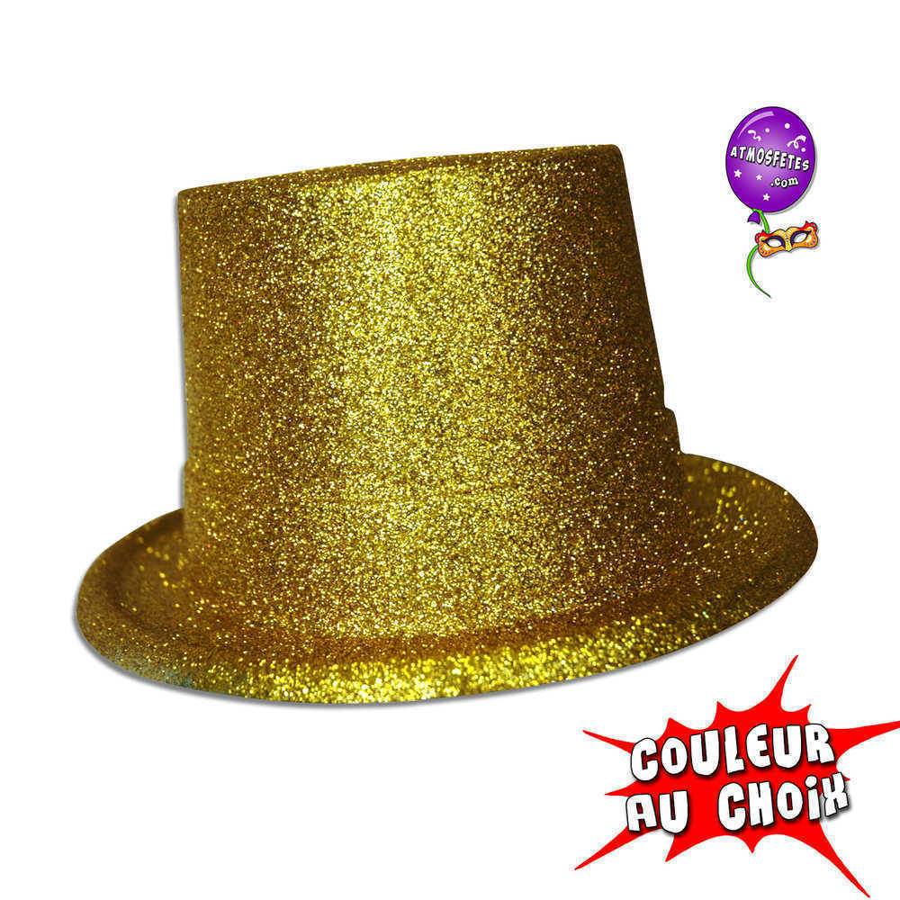 Chapeau à paillettes doré